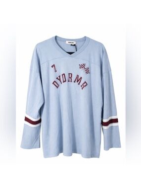 Daydreamer Arch Hockey Jersey in Sky Blue & Red Sz S/M NWT